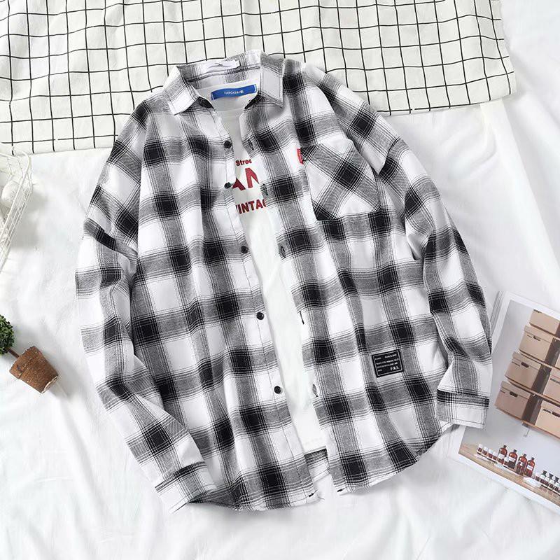 Áo sơ mi tay dài họa tiết sọc thời trang phong cách dành cho nam