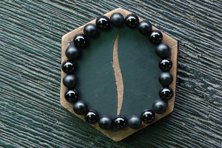 Vòng Đá Obsidian Đá Thiền Bóng Nhám Ngọc Quý Gemstones