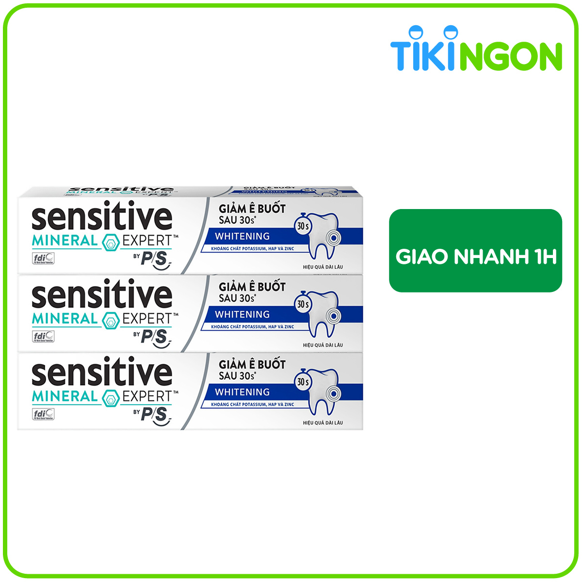 Combo 3 Kem Đánh Răng Sensitive Expert By P/S Whitening Trắng Răng 100g