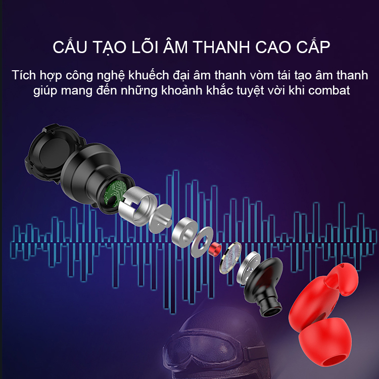 Tai Nghe Gaming Cho Điện Thoại Sidotech G11 Nhét Tai Có Mic 360 Độ Tích Hợp Chuyên Chơi Game Pubg Mobile Free Fire Tốc Chiến LMHT Liên Quân trên điện thoại dành cho game thủ Esport chuyên nghiệp - Hàng Chính Hãng