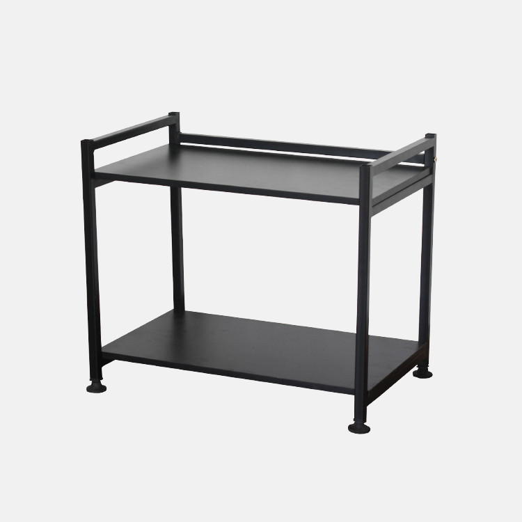 Kệ để lò vi sóng, kệ để nồi cơm điện KN 145 Khung trắng, gỗ đen