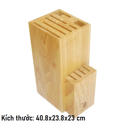 Giá Để Dao Kéo Dạng Đứng Lớn Gỗ Cao Su Bền Đẹp Sang Trọng - Kích Thước 40.8 x 23.8 x 23 cm - Gỗ Đức Thành 20391