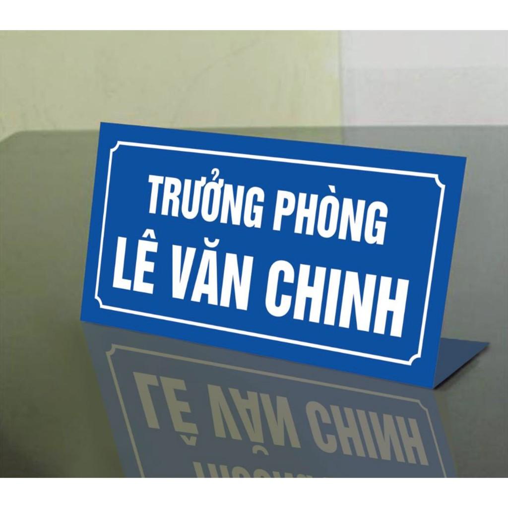 INOX ĂN MÒN & MICA BẢNG TÊN ĐỂ BÀN VĂN PHÒNG_THIẾT KẾ DECAL VIP