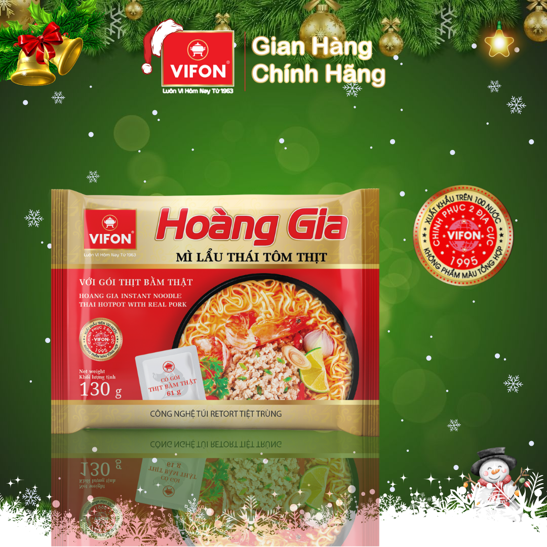 Thùng 18 Mì Lẩu Thái Tôm Thịt HOÀNG GIA VIFON