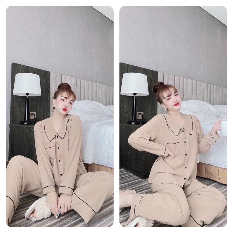 Đồ Bộ Mặc Nhà Nữ, Bộ Pizama Bigsize Nữ, lụa Mango, quần có túi, Freesize 40_70kg, tuỳ chiều cao