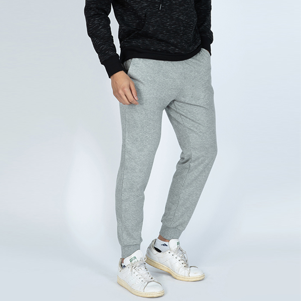 Quần Jogger thể thao nam NOVELTY trơn màu xám nhạt Melange 190917Q