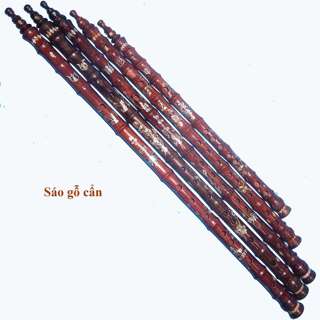 Sáo gỗ Cẩm lai cẩn ốc G5 (Son cao)