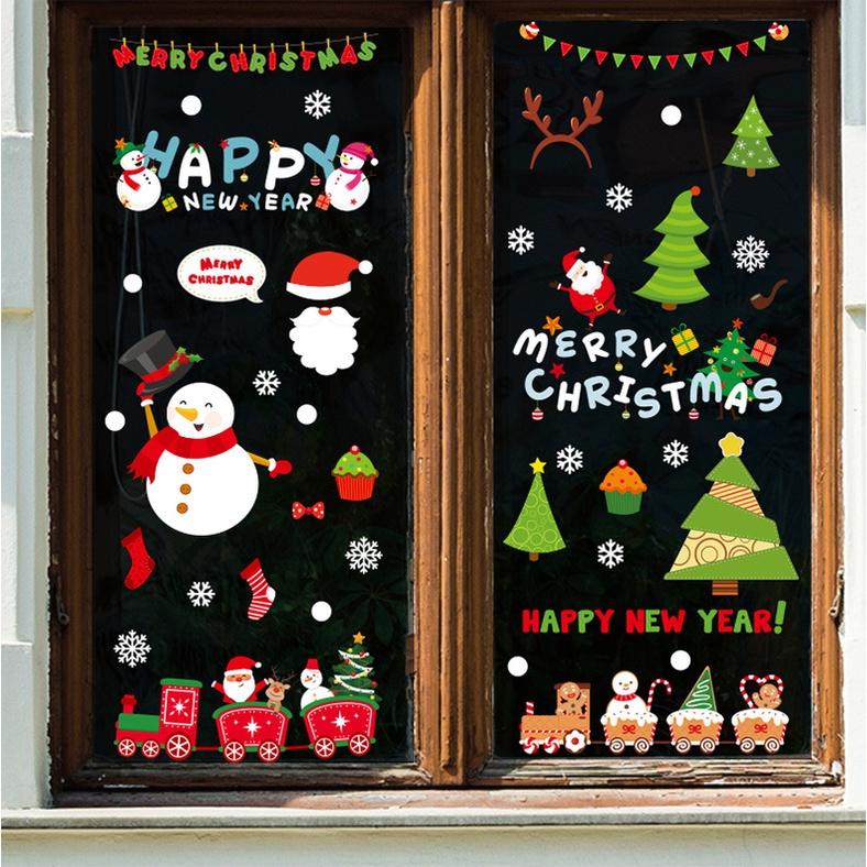 Decal Trang Trí Noel Hai Mặt Hít Tĩnh Điện - ĐOÀN TÀU ĐÊM GIÁNG SINH