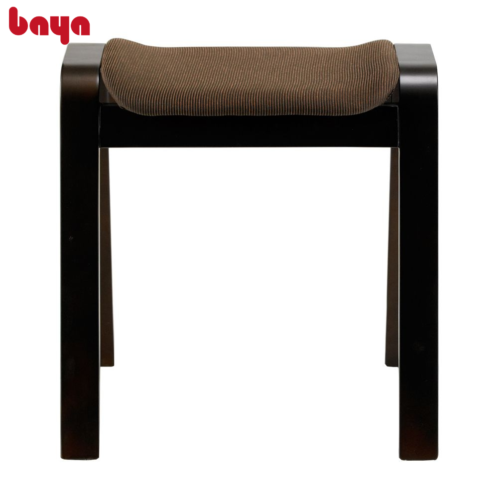 Ghế Đôn Phong Cách Nhật Bản BAYA NAGASAKI Chất Liệu Gỗ Và Đệm Ngồi Êm Ái Bọc Polyester, Chân Gỗ Thiết Kế Chữ A Phá Cách Đem Đến Sự Hiện Đại Cho Căn Nhà 428