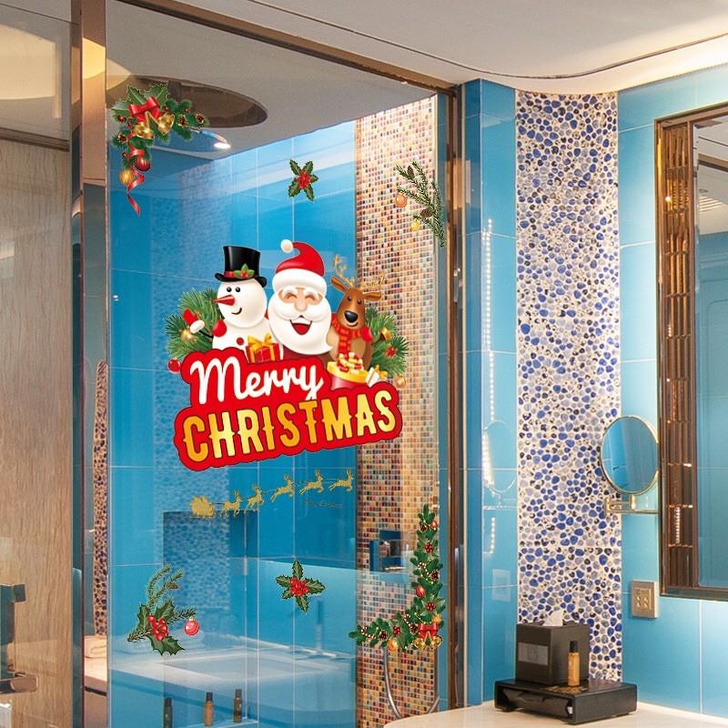 Decal trang trí Noel - Bảng chữ Merry christmas Sắc nét mẫu mới