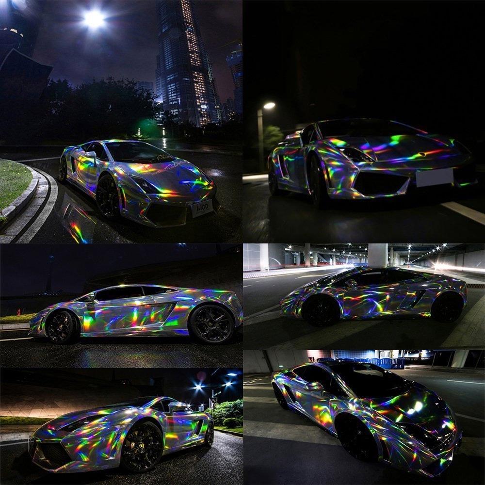 Car Body Decorative Reflective Motorcycle Car Door Window Sticker Universal Random Sent Car Styling Exterior Accessories Laser Flower Stickers