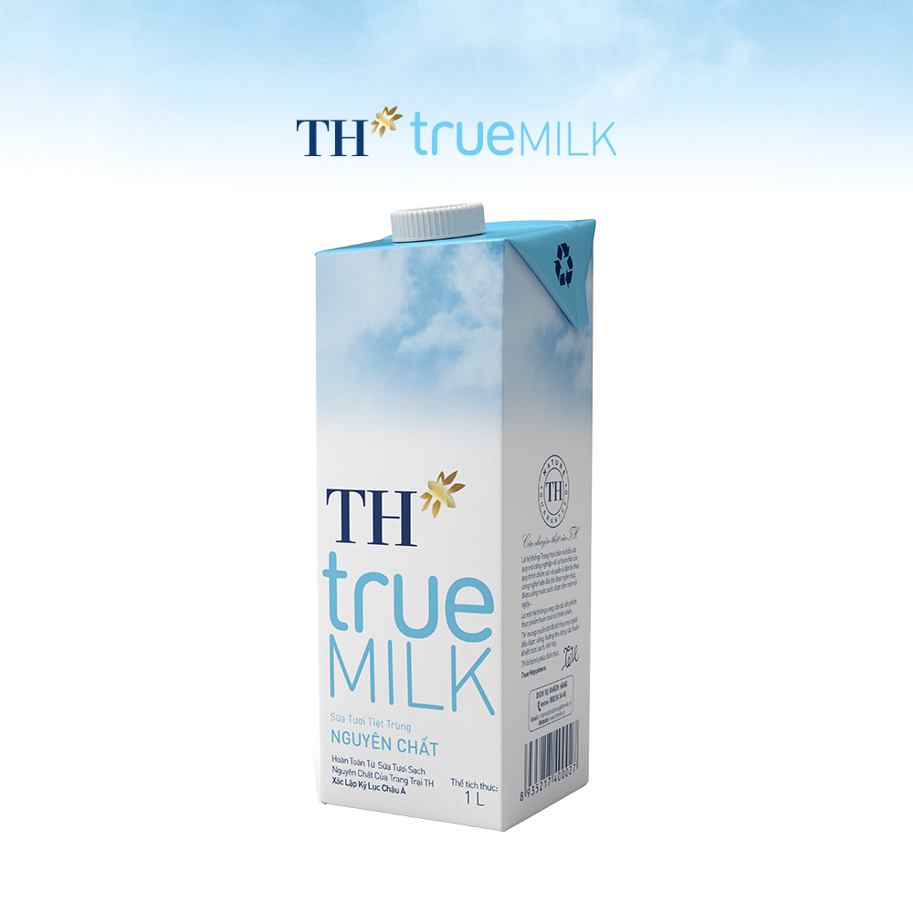 Combo 4 Hộp sữa tươi tiệt trùng nguyên chất TH True Milk 1L (1L x 4)