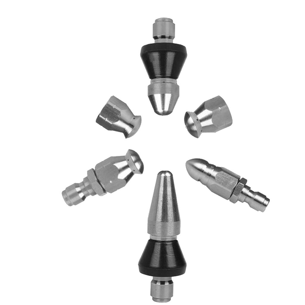 2 Pcs 1/4 ''M Áp Lực Thoát Nước Thông Cống Vệ Sinh Đường Ống Jetter Xịt