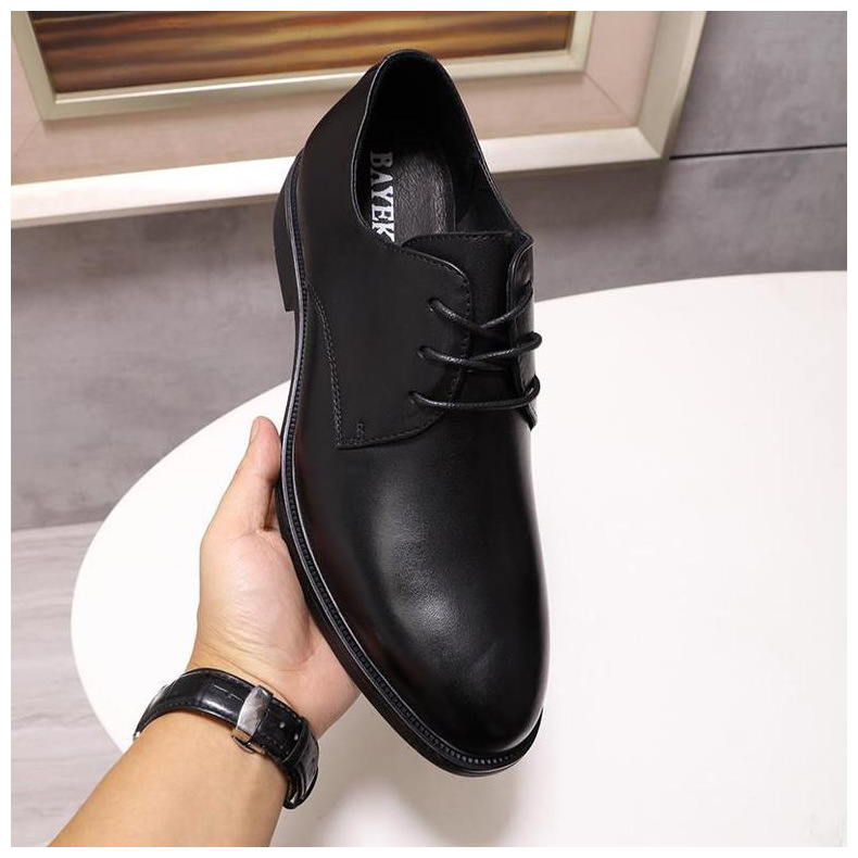 Giày da công sở, giày tây cỡ lớn 45-46 cho nam cao to chân ú bè. Big size leather shoes for wide feet - GT213