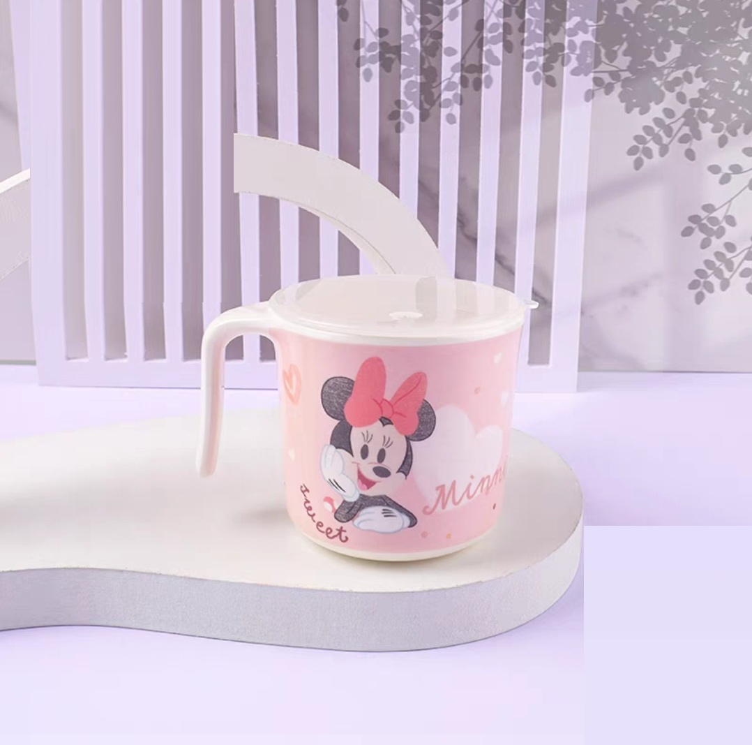 Ly nước có nắp Disney nhựa melamine mới 2022 hình chuột Minnie Mouse cho bé