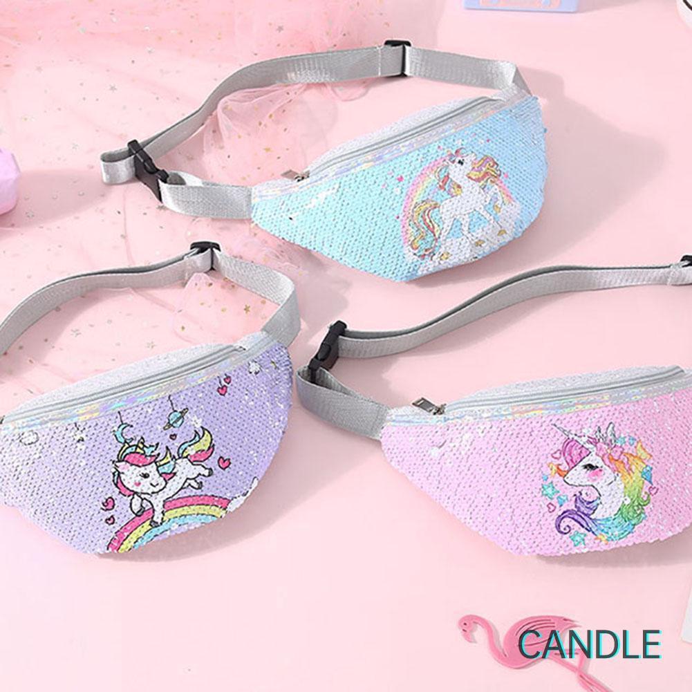 Túi Đeo Chéo Hình Ngựa Pony Đính Kim Sa Lấp Lánh Cho Bé Gái