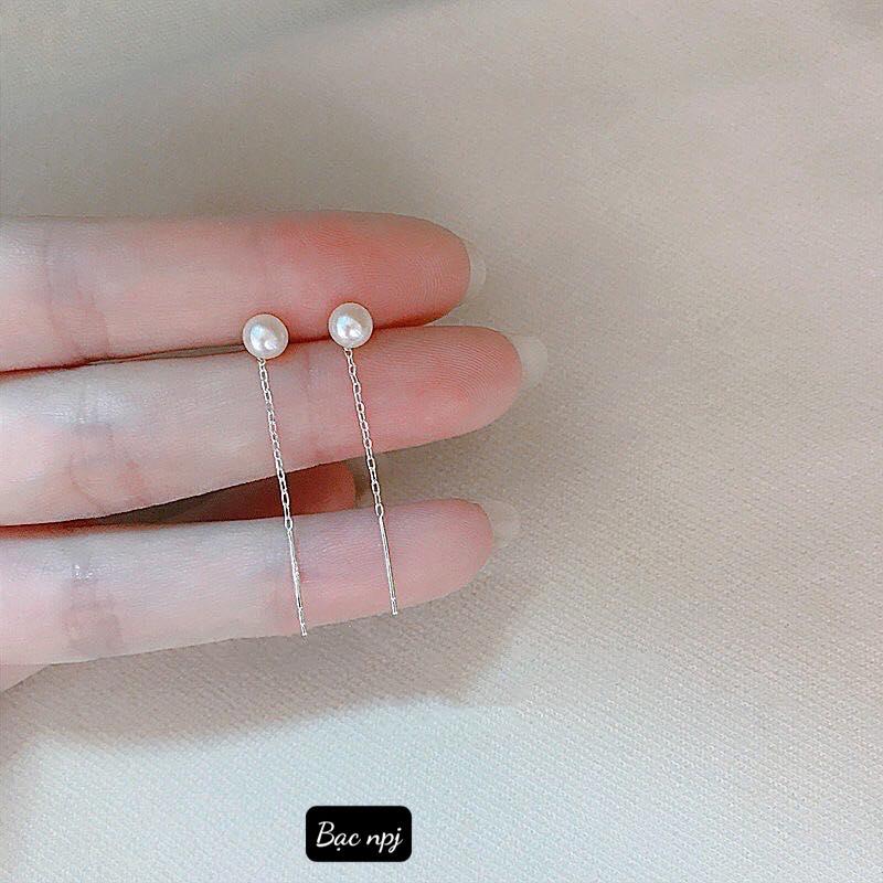 Bông tai Trai kiểu trẻ trung, hoa tai nữ Bạc Ta , giá siêu rẻ- Bạc npj