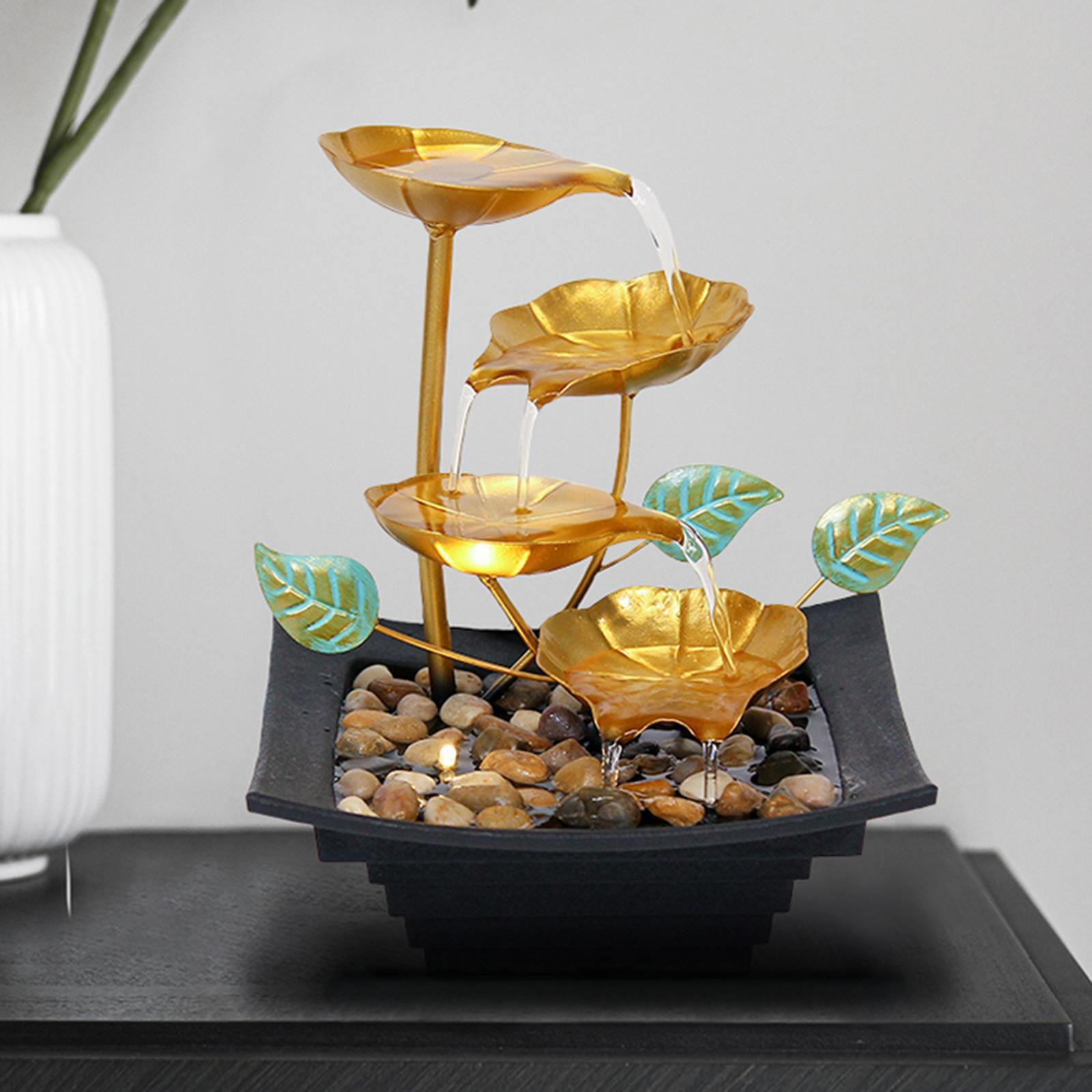 Desktop Waterfall Fountain Indoor Relaxation Tabletop Fountain for Bedroom