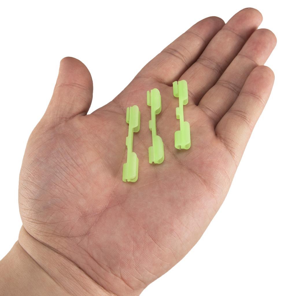 10pcs Fluorescent Glow Stick Clip Fishing Rod Clips Small