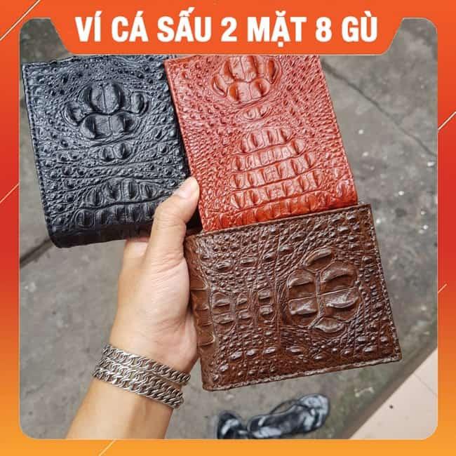 Ví Nam Da Cá Sấu 2 Mặt 8 Gù