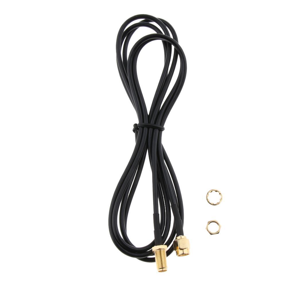 2Pack RP SMA Male to Female Extension Coaxial Cable for WiFi Router Antenna