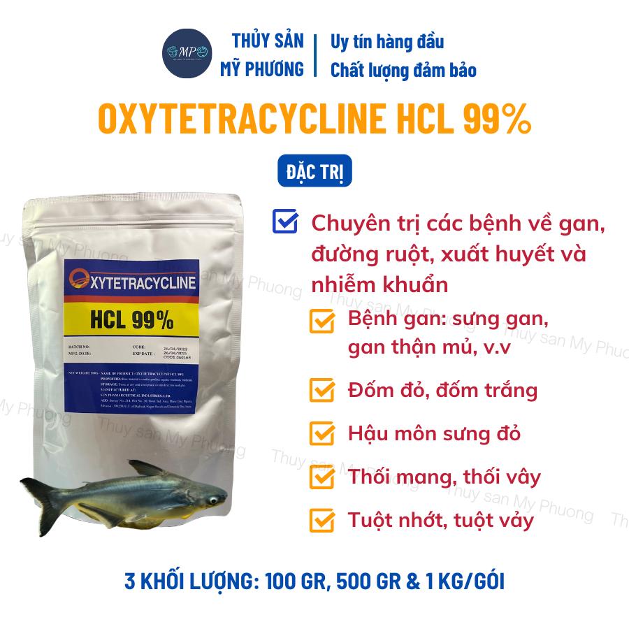 Oxytetracycline Hcl 99% ks cá đốm đỏ trắng nấm ghẻ xuất huyết hậu môn sưng gan thận mủ lồi mắt tuột nhớt có vảy da trơn
