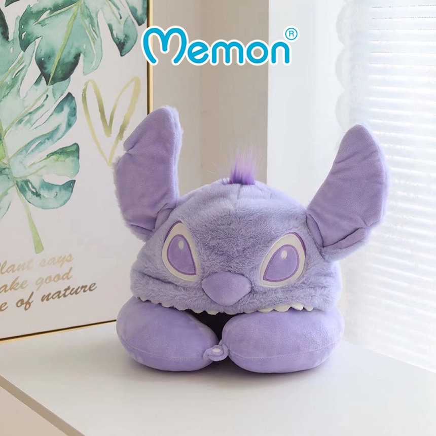 Gối Kê Cổ Kèm Nón Cao Cấp Memon (Gối Cổ Kuromi, Gối Cổ Stitch, Gối Cổ Lotso)