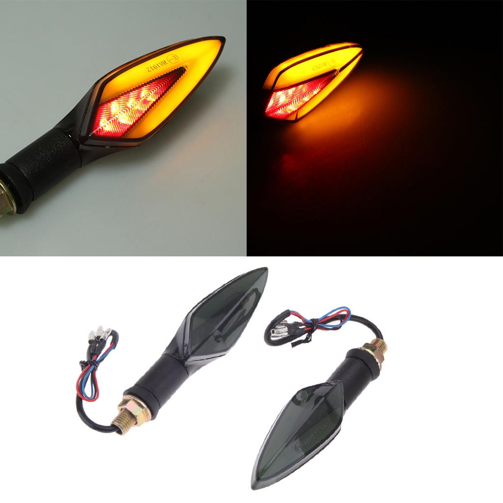 2x2x Universal Motorcycle Amber LED Turn Signal Indicator Blinker Light Lamp