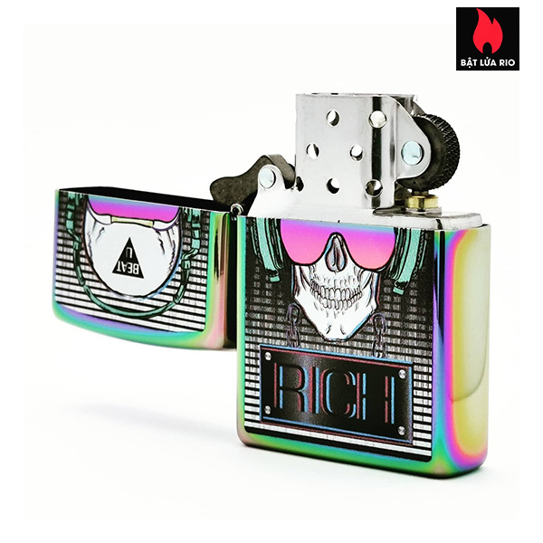 Bật Lửa Zippo Asia 151-C-000012 – Skull Headphone – Multi Color Spectrum