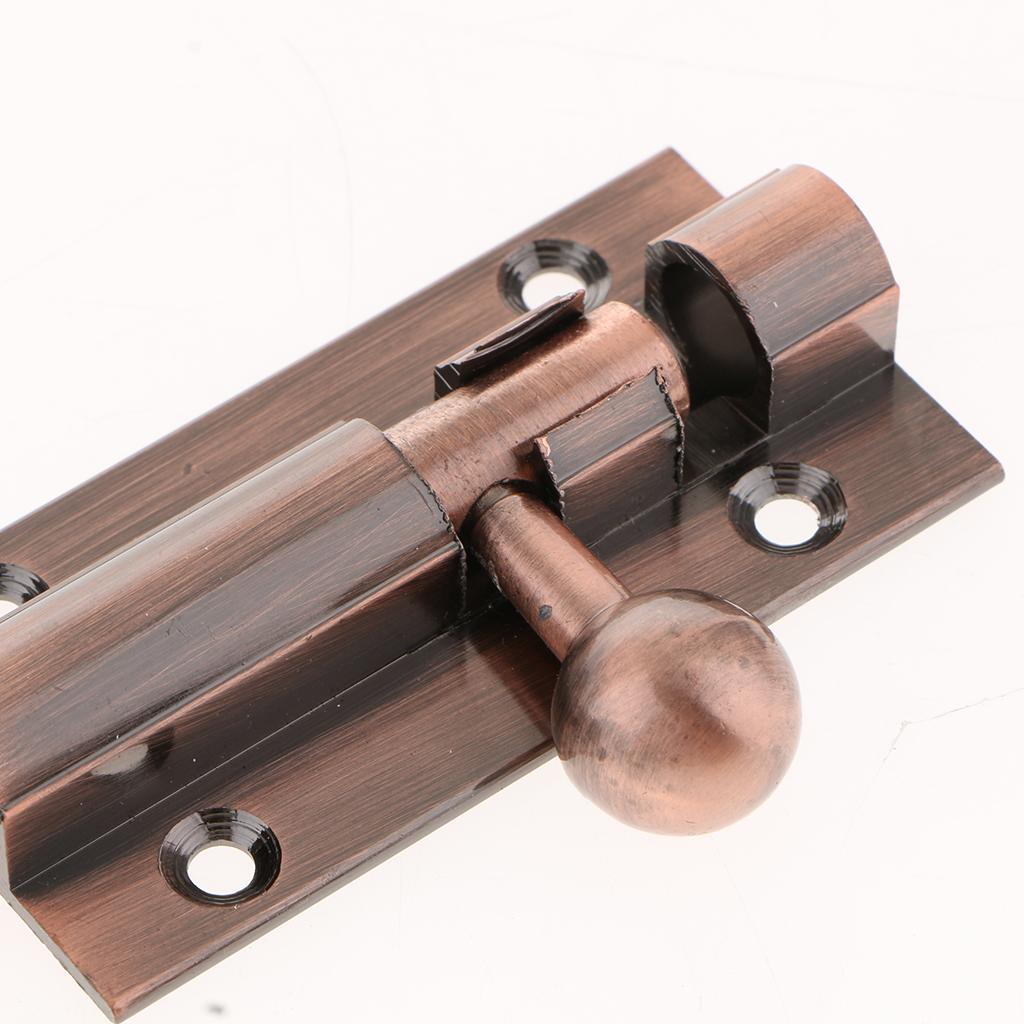 Door Slide Catch Lock Bolt Latch Barrel for Home Gate Security 4inch Copper