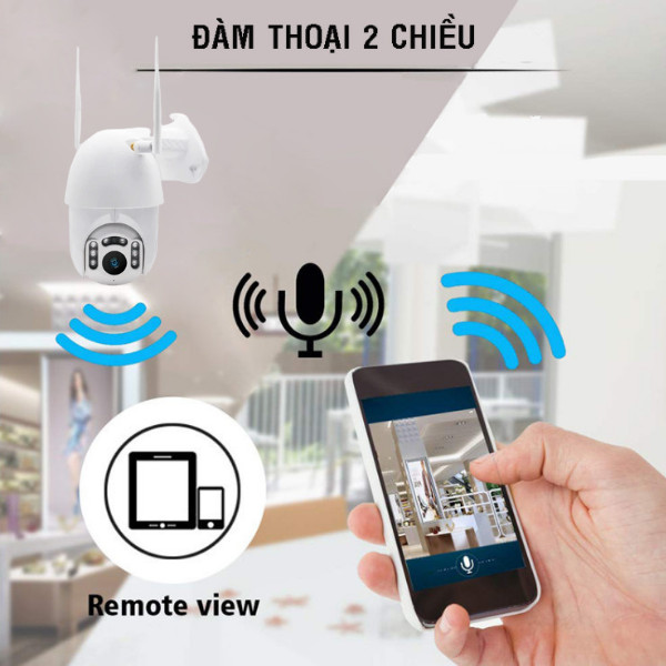 Camera wifi ngoài trời Carecam MT05 PTZ 2.0 Mpx, 2 anten, đèn hồng ngoại xem đêm, đàm thoại 2 chiều, hỗ trợ thẻ nhớ lên tới 128G, cảnh báo chống trộm- Hàng nhập khẩu