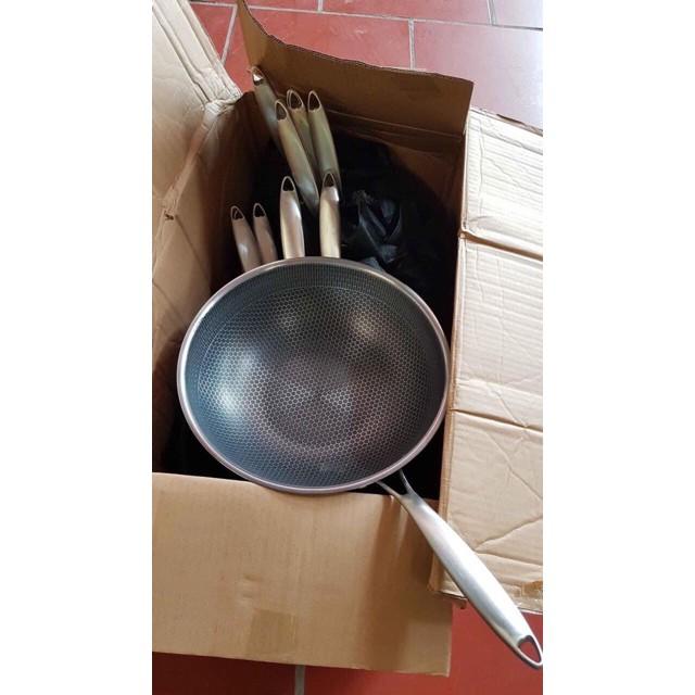 Free_Ship Chảo siêu chống dính sâu lòng lưới tổ ong 32cm siêu bền