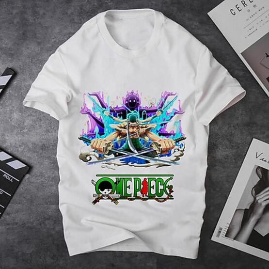Áo thun Nam Nữ Không cổ ONEPIECE ZORO 6 TAY MSOP-10 mẫu mới cực đẹp, có size bé cho trẻ em / áo thun Anime Manga Unisex Nam Nữ, áo phông thiết kế cổ tròn basic cộc tay thoáng mát