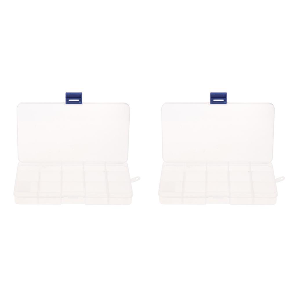 2pcs Detachable 15 Slots  Components Tool Storage Cases Boxes