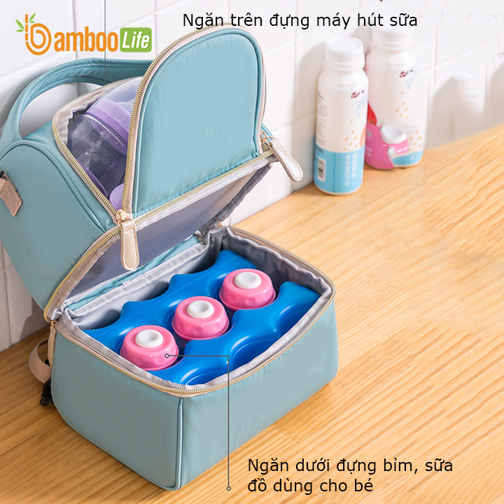 Balo bỉm sữa cho mẹ và bé giữ nhiệt Bamboo Life BL084 hàng chính hãng Túi đựng đồ bỉm sữa mẹ bé giữ nhiệt bảo quản sữa