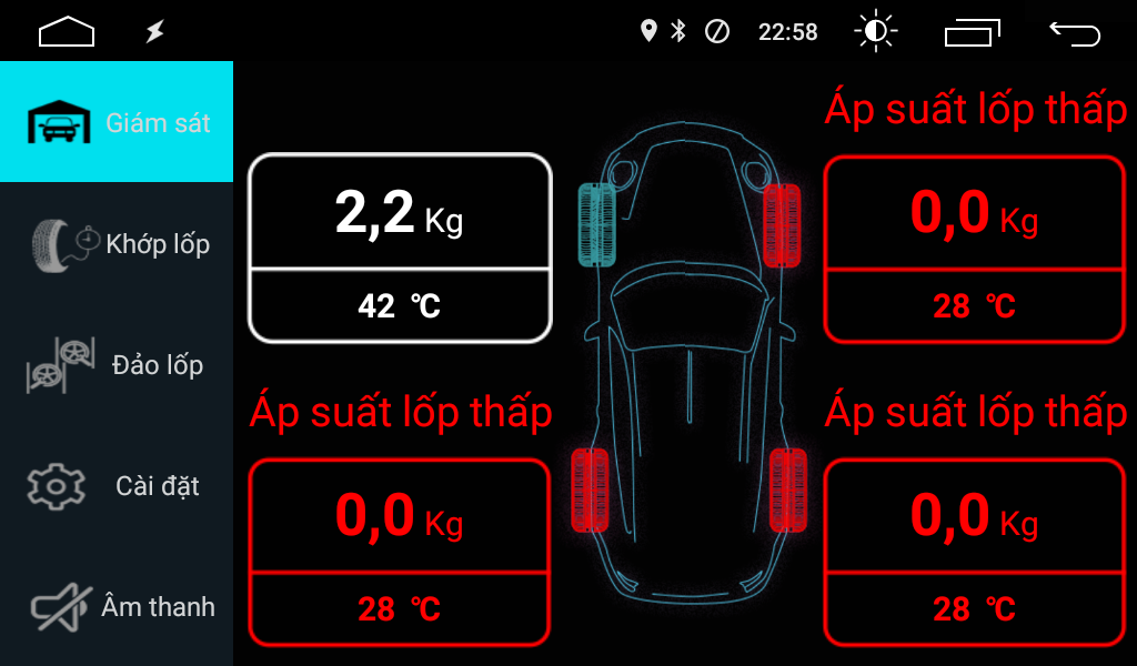 Thiết Bị Cảm Biến Áp Suất Lốp Trong TPMS Dành Cho Ô Tô Màn Hình DVD Android TNS601