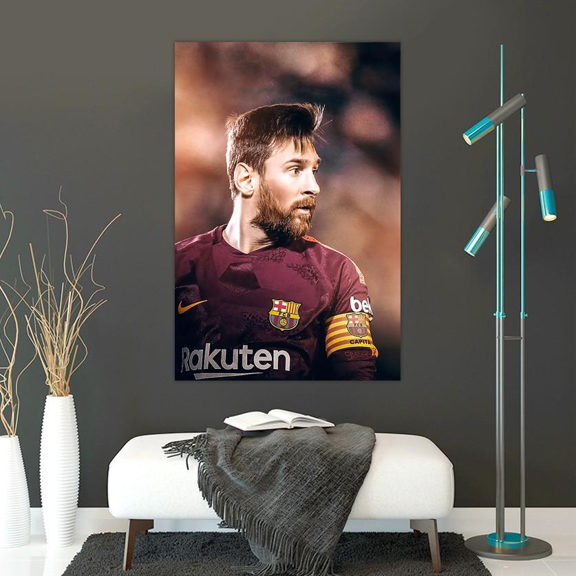 Bộ Ảnh Decor Messi | Tranh Dán Tường Cầu Thủ Bóng Đá Kích Thước 40*60 Dán Trang Trí Phòng Khách Phòng Ngủ Cá Nhân