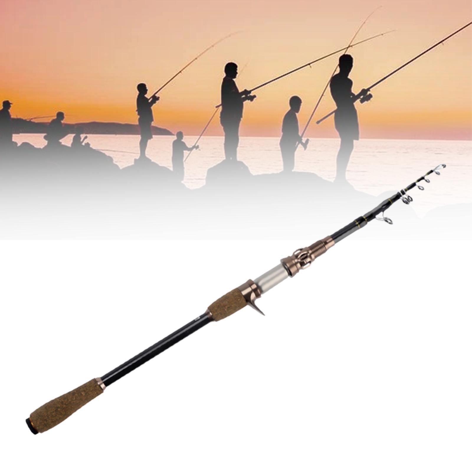 Fishing Rod, Carbon Fiber Casting Fishing Rod Lightweight Fly Fishing Rod for Bass Trout, Freshwater, Lure Fishing, Bass, Salmon