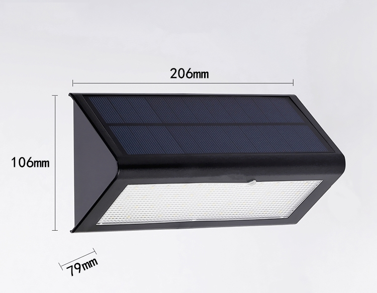 Đèn năng lượng mặt trời sân vườn Solar Light 1609 có 4 chế độ sáng, cảm biến radar vi sóng tự động pin phosphate sắt dung lượng 4500mAh, 48 led ánh sáng trắng, chiếu sáng sân vườn chống trộm