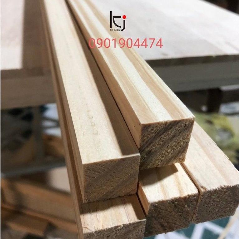 - THANH GỖ THÔNG DÀI 80x2x2CM LÁNG MỊN 4 MẶT
