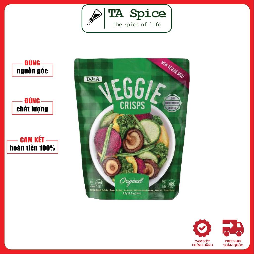 Rau củ sấy giòn ăn liền vị truyền thống DJ&amp;A 90g -Phù hợp ăn chay - New Veggie Mix - DJ&amp;A Veggie Crisps