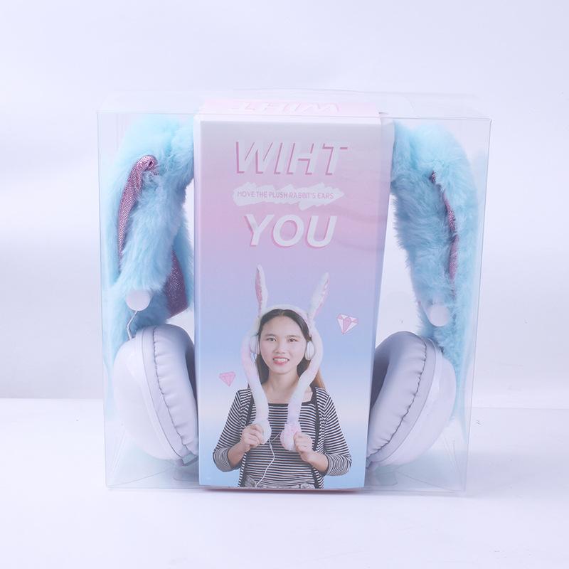 Phong cách mới nhất mới nhất tai thỏ hoạt hình dễ thương tai nghe túi khí Tai nghe sáng tạo của người nổi tiếng trên Internet có thể di chuyển tai nghe gắn trên đầu phát sáng sang trọng