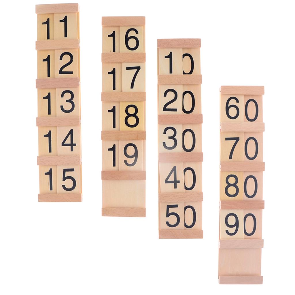 Lắp Bảng Gỗ Đếm Số Toán Học Trẻ Mầm Non Montessori Toán Học Sensorial Đồ Chơi