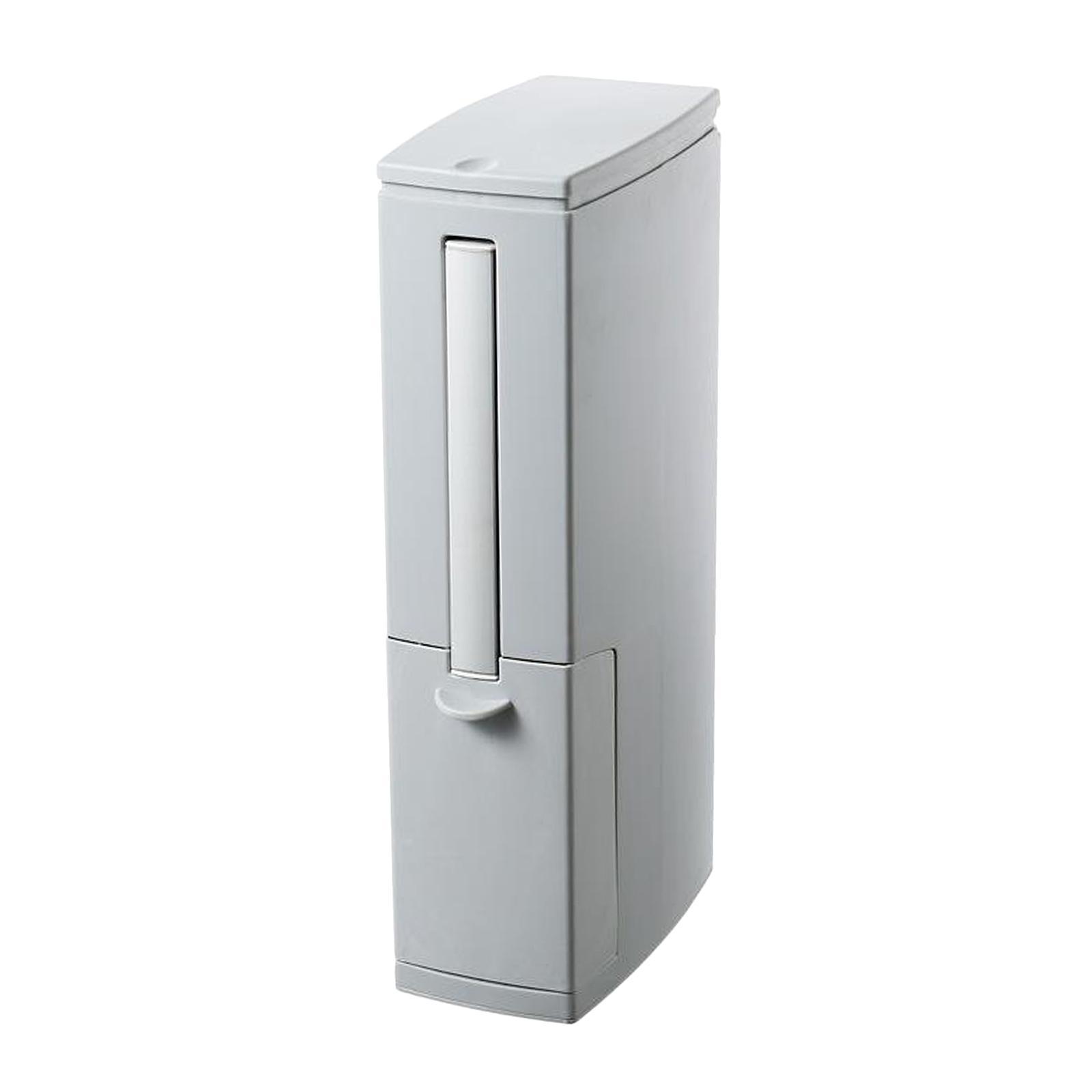 WC Narrow Trash  Set Waste  Bathroom White