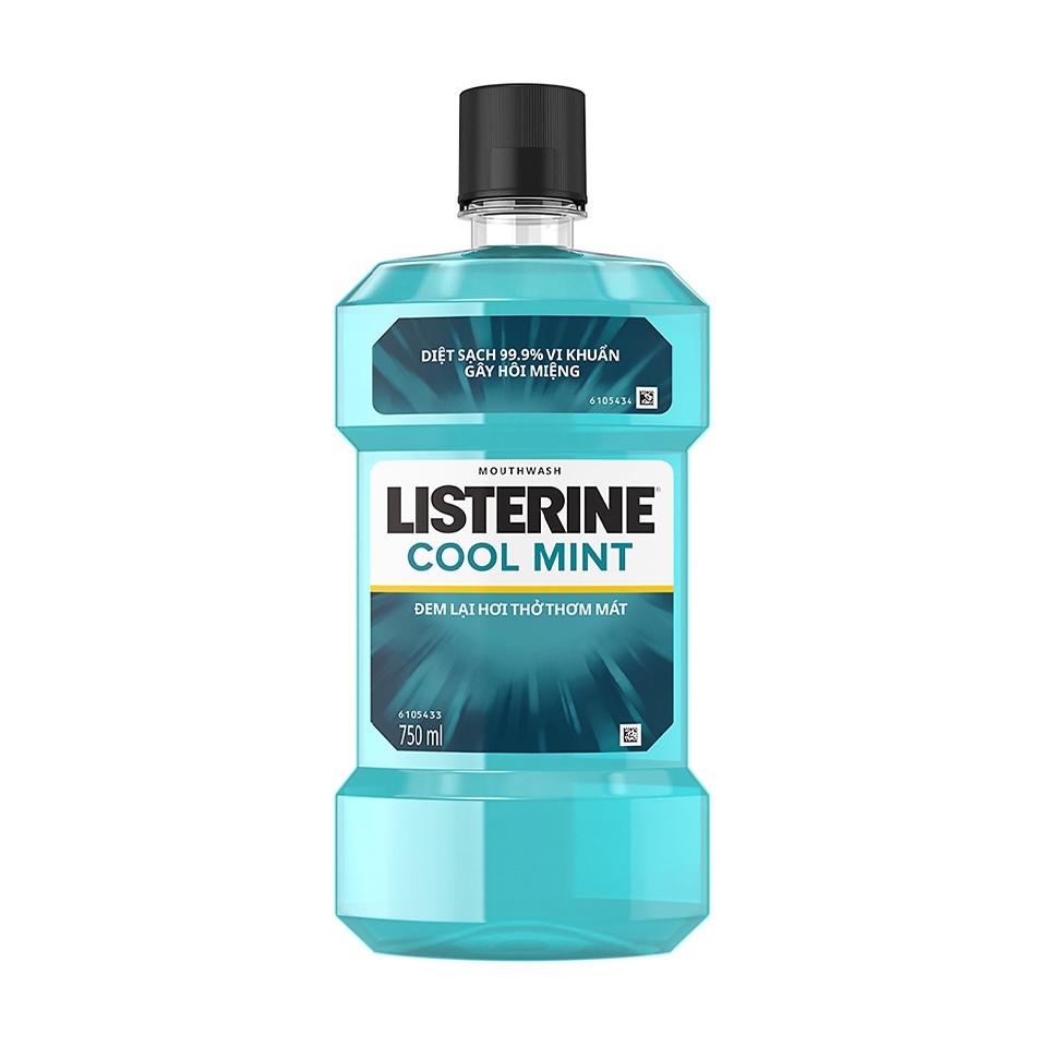 Nước súc miệng Listerine hơi thở thơm mát hương bạc hà Cool Mint