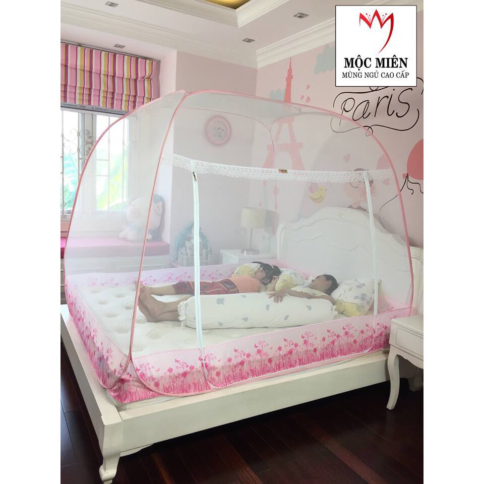 Màn Chụp , Mùng Chụp Tự Bung Đỉnh Rộng Cao Cấp Mộc Miên - Kích Thước 1,8mx2m ( Hà Nội )