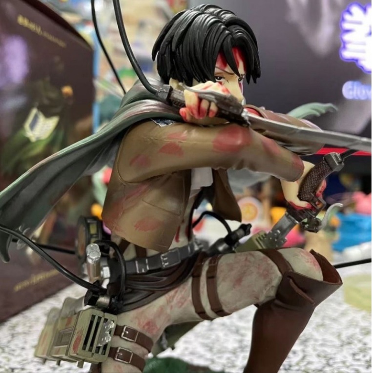 Mô Hình Nhân Vật Levi Ackerman - Trong Phim Attack On Titan - Cao 18cm - Trang Trí Bàn Làm Việc