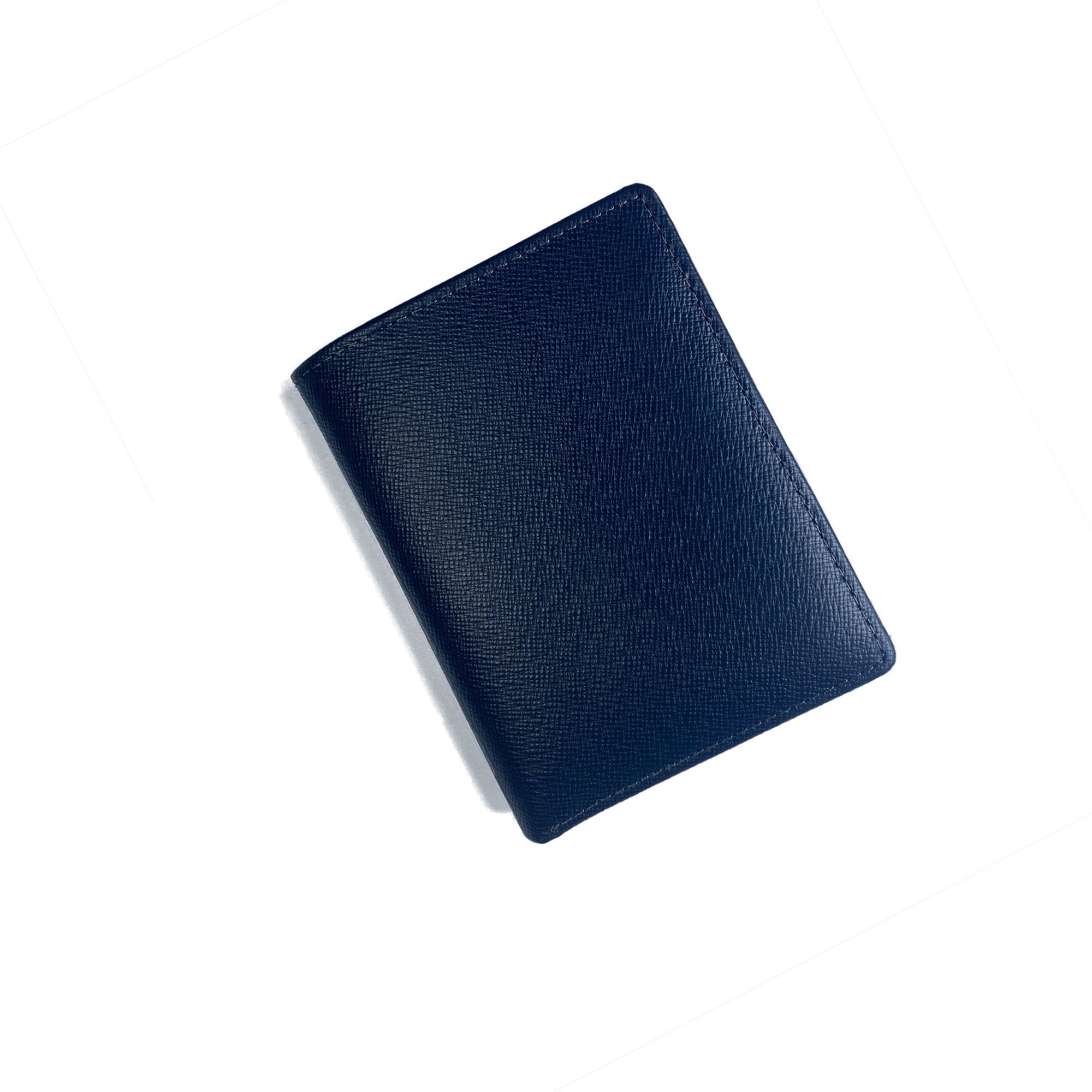 Ví nam da Saffiano cao cấp dáng đứng PQ Leather PV17, da thật full hộp làm quà tặng bảo hành 12 tháng - ĐỨNG ĐEN