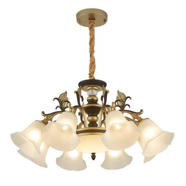 Đèn chùm Ca Sỹ Pha Lê thời thượng 10 tay bóng, khuyến mại bóng led - Bảo hành 5 năm N8026 DT