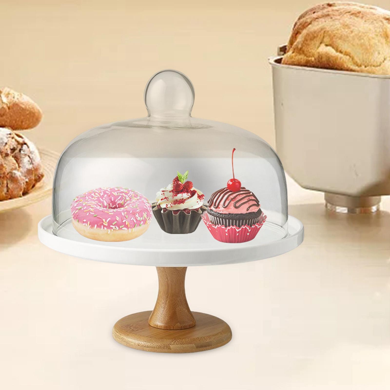 Cake Stand Dome Lid Glass Cover Serving Tray Cheese for Breakfast Food